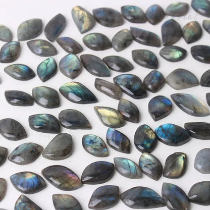 100Pcs Irregular Labradorite Cabochon Gemstone Crystal Pendant Decorative Jewelry