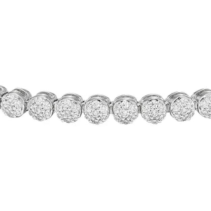 Sterling Silver and 0.25 CT. T.W. Diamond Tennis Style Bolo Bracelet