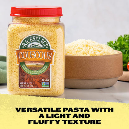 Couscous, Moroccan-Style Wheat Couscous Pasta, Non-Gmo, 26.5-Ounce Jar, (Pack of 1)