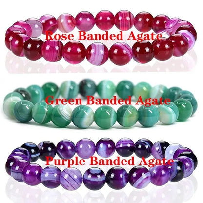 6Mm 8Mm Natural Stone Chakra Beaded Charm Bracelets Tiger Eye Amethyst Lapis Lazuli round Beads Bracelet Women Yoga Jewelry