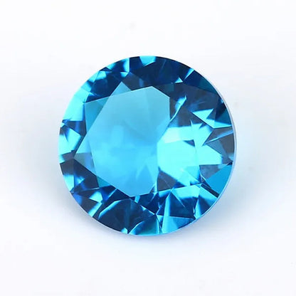 5 Pcs Natural Beautiful Unheated Sea Blue Diamond 10.0mm Sapphire Round Cut Sri-Lanka Gemstone