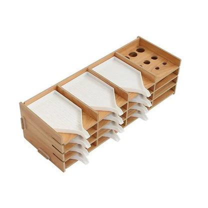 Diamond Painting Tool Tray Point Drill Pen Wood Organizer Holder Detachable Diamond Embroidery Accessories