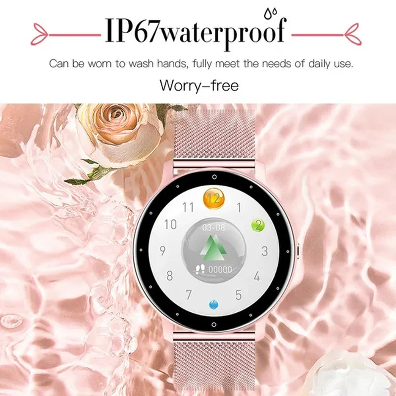 LIGE 2021 New Women Smart Watch Men Real-Time Activity Tracker Heart Rate Monitor Sports Ladies Life Waterproof Smart Watch Men For Android IOS