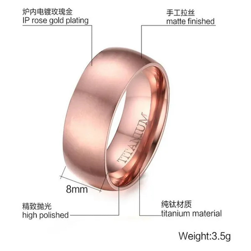 Two Rings Couple Rings Titanium Steel Band 10kt Rose Gold Filled Cocktail Heart Zircon Ruby Women's Wedding Ring Sets