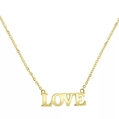 14K Yellow Gold "Love" Necklace