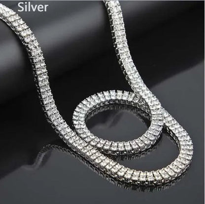 Men's Necklaces Alloy Crystal Rhinestone Diamond Chains Necklaces Hip Hop Rock Gift