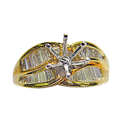 DIAMOND BAGUETTE SHAPE CHANNEL SET SETTING 6 PRONG