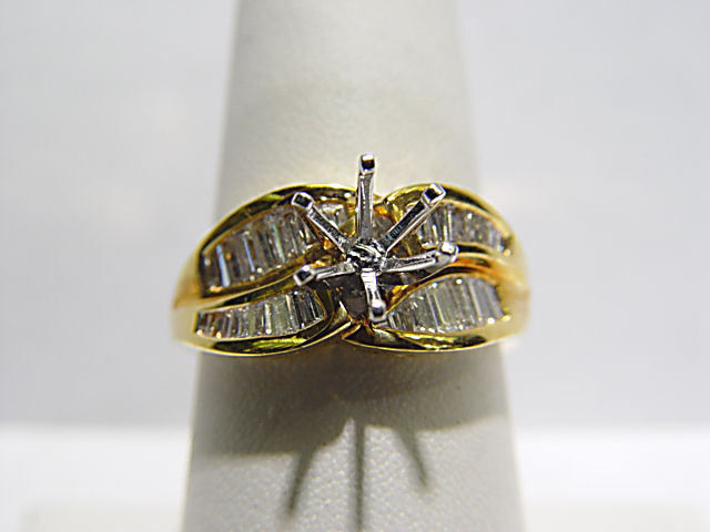 DIAMOND BAGUETTE SHAPE CHANNEL SET SETTING 6 PRONG