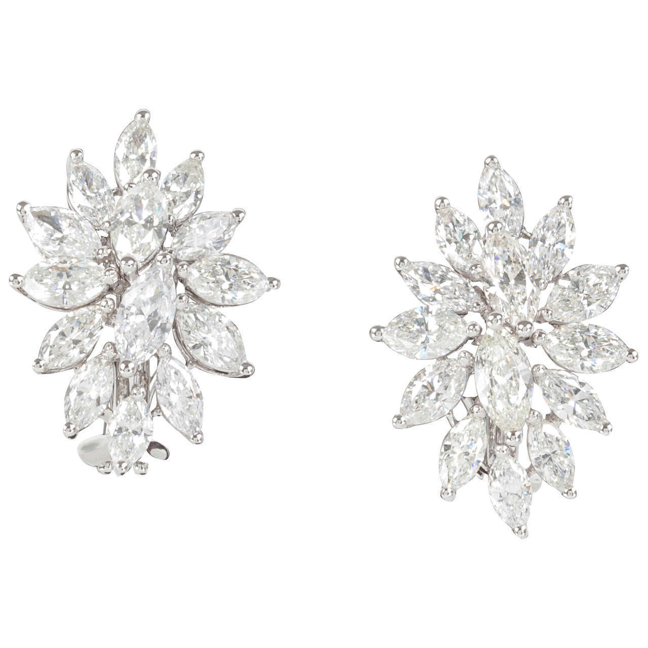 Diamond earring G color VS clarity marquise cut diamond 5.88 ct total weight