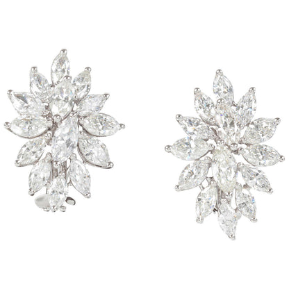 Diamond earring G color VS clarity marquise cut diamond 5.88 ct total weight