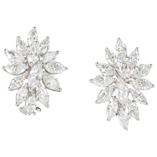 Diamond earring G color VS clarity marquise cut diamond 5.88 ct total weight