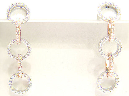 DIAMOND ROUND BR SHAPE DANGLE EARRING