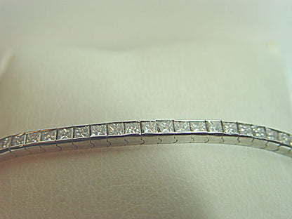 12.15 CT PRINCESS SHAPE DIAMOND 50 DIAMOND CHANNEL SET TENNIS DIAMOND BRACELET