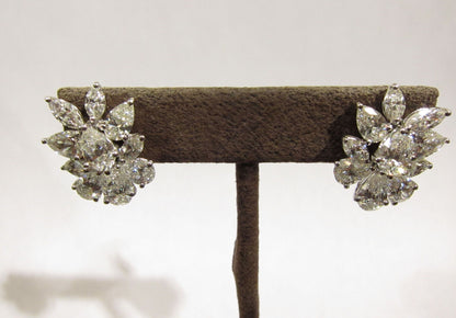 STYLISH DIAMOND TWELVE PEAR SHAPE EIGHT MARQUISE SHAPE DIAMOND HUGGIE DIAMOND