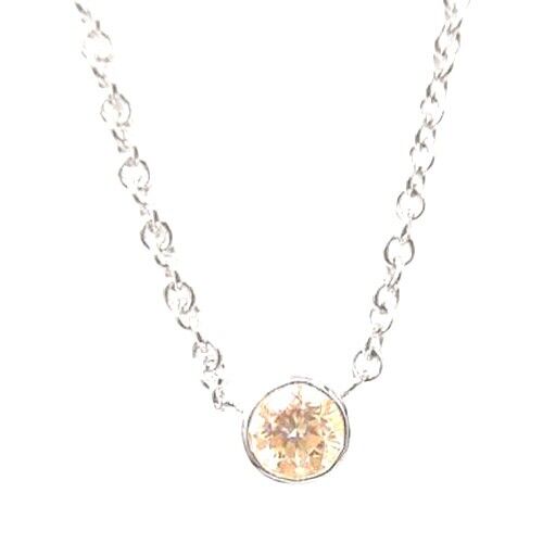 ROUND BRILLIANT CUT DIAMOND SOLITAIRE PENDANT .40 CT 1