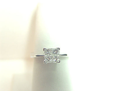 ELEGANT DIAMOND .80 CT G VS1 CLARITY PRINCESS SHAPE 4 STONE INVISIBLE SET