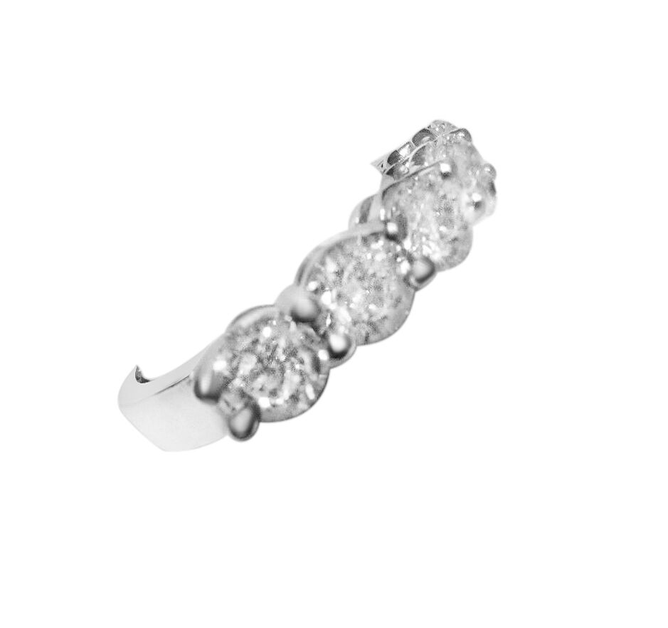 DIAMOND 5 STONE BAND ROUND BRILLIANT SHAPE COMMON PRONG DIAMOND ANNIVERSARY BAND