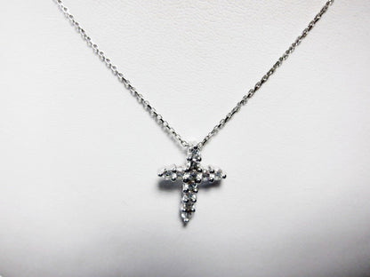 DIAMOND CROSS PENDANT CROSS SET PRONGS ROUND BRILLIANT