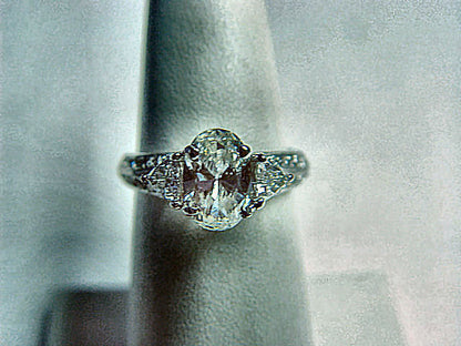 CERTIFIED DIAMOND OVAL SHAPE 8.42X5.70X3.81MM 2 TRILLION ROUND ENGAGEMENT RING
