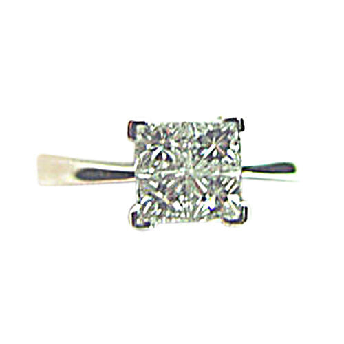 ELEGANT DIAMOND .80 CT G VS1 CLARITY PRINCESS SHAPE 4 STONE INVISIBLE SET