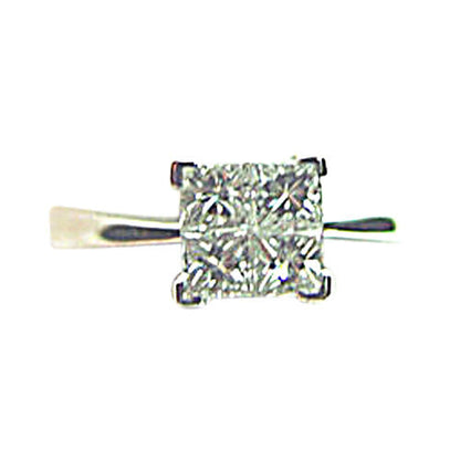 ELEGANT DIAMOND .80 CT G VS1 CLARITY PRINCESS SHAPE 4 STONE INVISIBLE SET