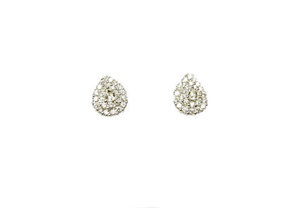 DIAMOND EARRING TWO PEAR SHAPE ROSE SHAPE DIAMOND ROUND