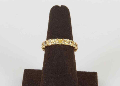 Eye catching Yellow Diamond Gold Eternity Band Ring