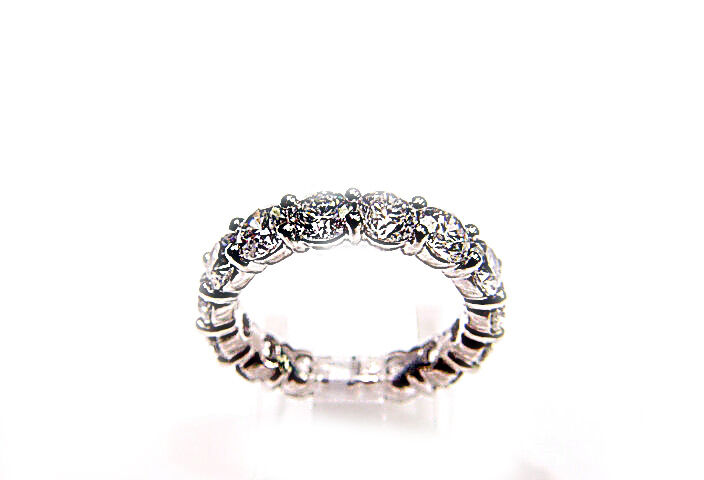 DIAMOND 15 ROUND BRILLIANT SHAPE ETERNITY BAND HAND MADE BAND DIAMOND ETERNITY