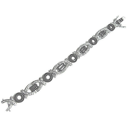DIAMOND BLACK ENAMUEL BRACELET DIAMOND WHITE ENAMEL BLACK CABOCHON BRACELET