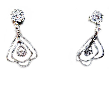 2.00 CT F COLOR VS1/2 CLARITY GRADE DIAMOND EARRING ROUND SHAPE 18 K WHITE GOLD