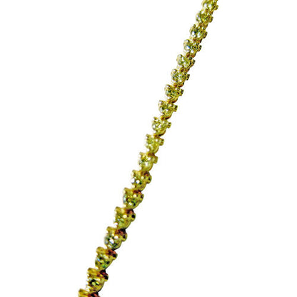 FANCY YELLOW DIAMOND BRACELET THREE PRONG SET DIAMOND BRACELET TENNIS BRACELET