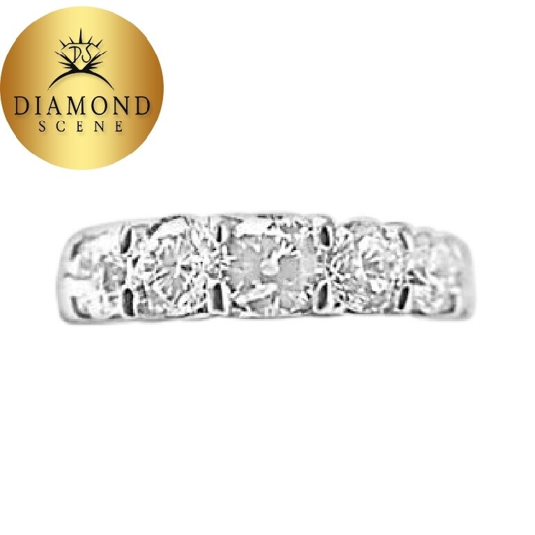 DIAMOND 15 ROUND BR SHAPE ETERNITY BAND COMMON PRONG U BASKET DIAMOND BAND