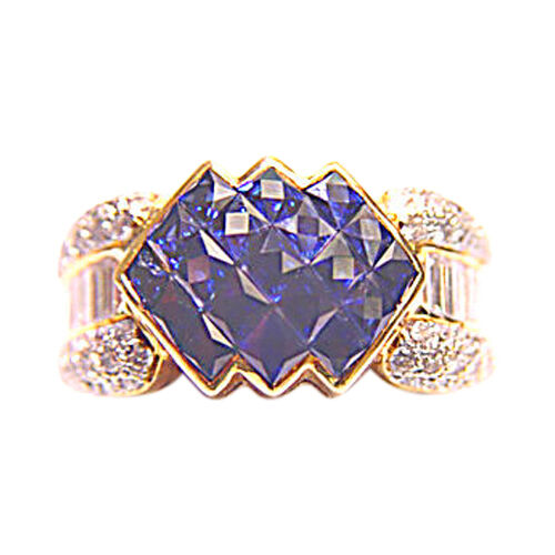 ELEGANT FRENCH SHAPE SAPPHIRE BAGUETTE SHAPE CHANNEL SET DIAMOND