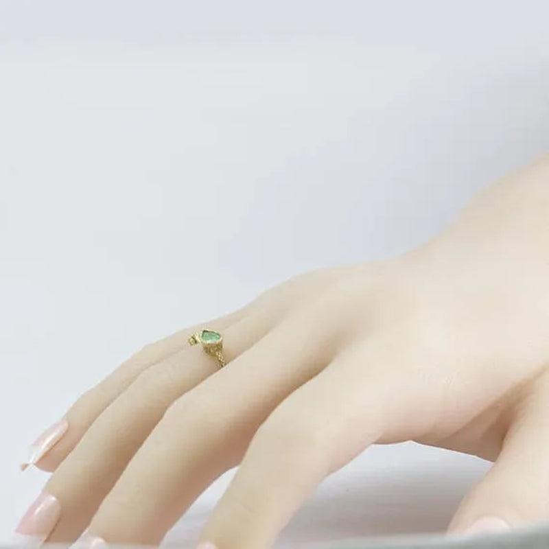 Delysia King  Water drop pear shaped ring