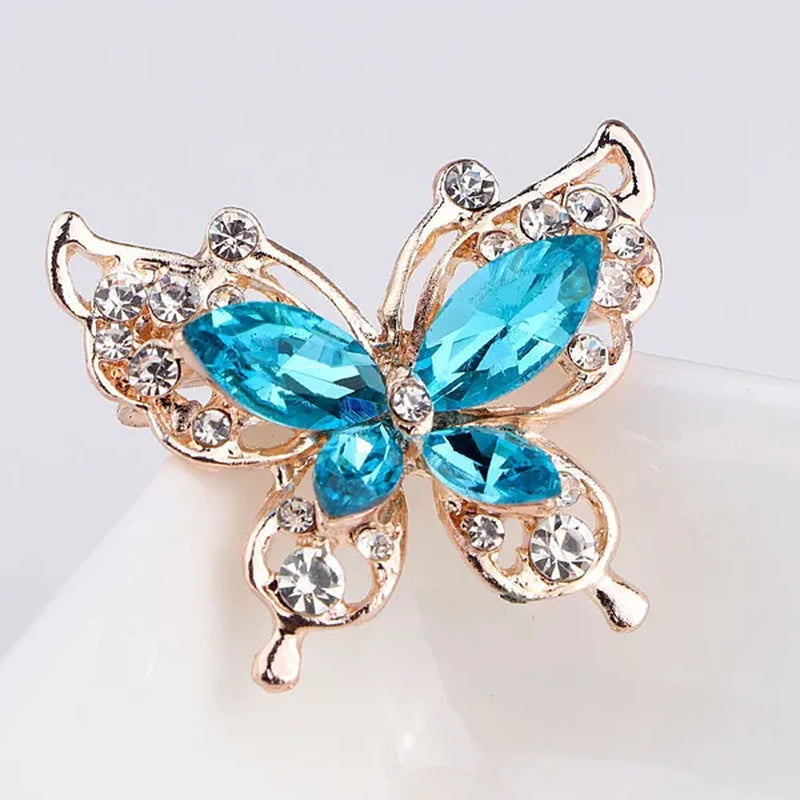 Cartoon Butterfly Crystal Diamond Brooch Fashion Brooch Geometric Women Party Jewelry