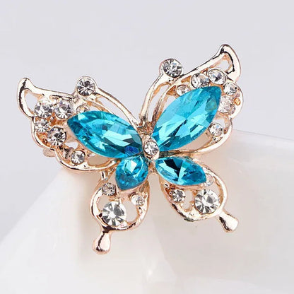 Cartoon Butterfly Crystal Diamond Brooch Fashion Brooch Geometric Women Party Jewelry