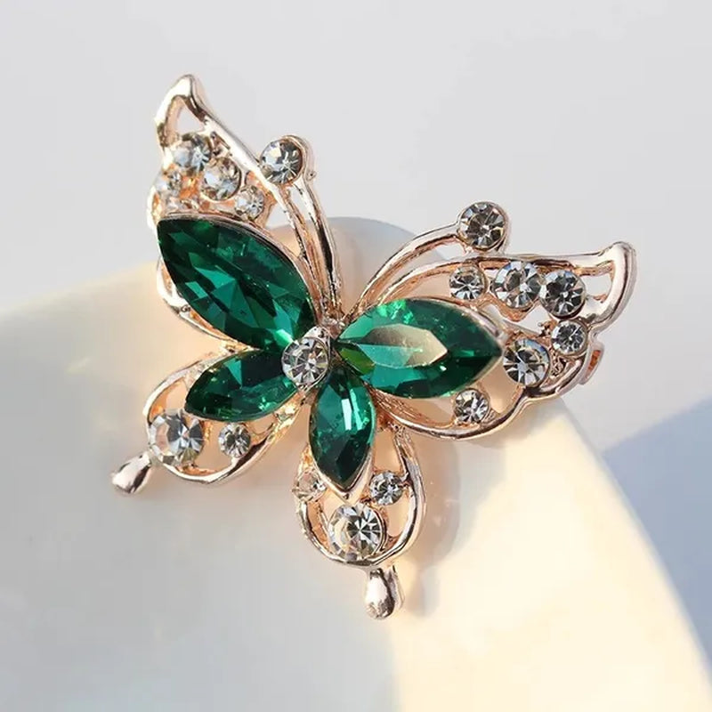 Cartoon Butterfly Crystal Diamond Brooch Fashion Brooch Geometric Women Party Jewelry