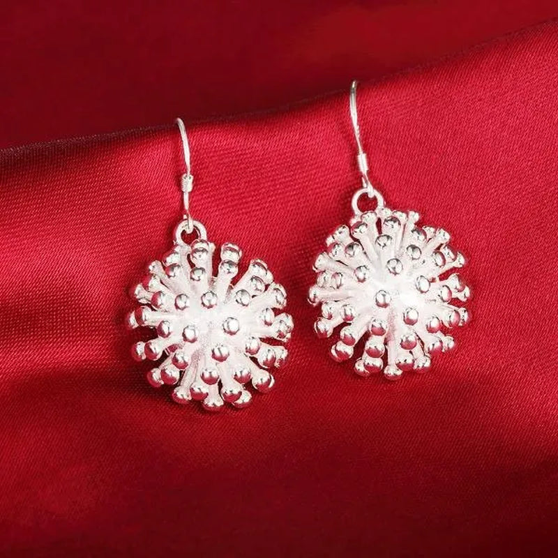 Luxury 925 Sterling Silver Necklace Earring Bracelet Rings Jewelry Set for Women Snowflake Pendant Bangle Hot Charm Fashion Party Gift