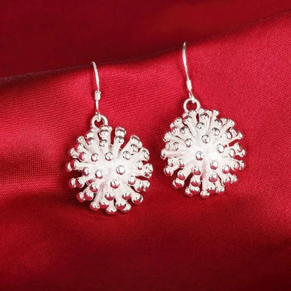 Luxury 925 Sterling Silver Necklace Earring Bracelet Rings Jewelry Set for Women Snowflake Pendant Bangle Hot Charm Fashion Party Gift