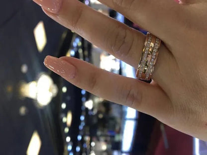 Luxury Fashion Brilliant Natural White Sapphire Gemstone Ring Wedding Band Engagement Party Christmas Gift Ring Size 4-12