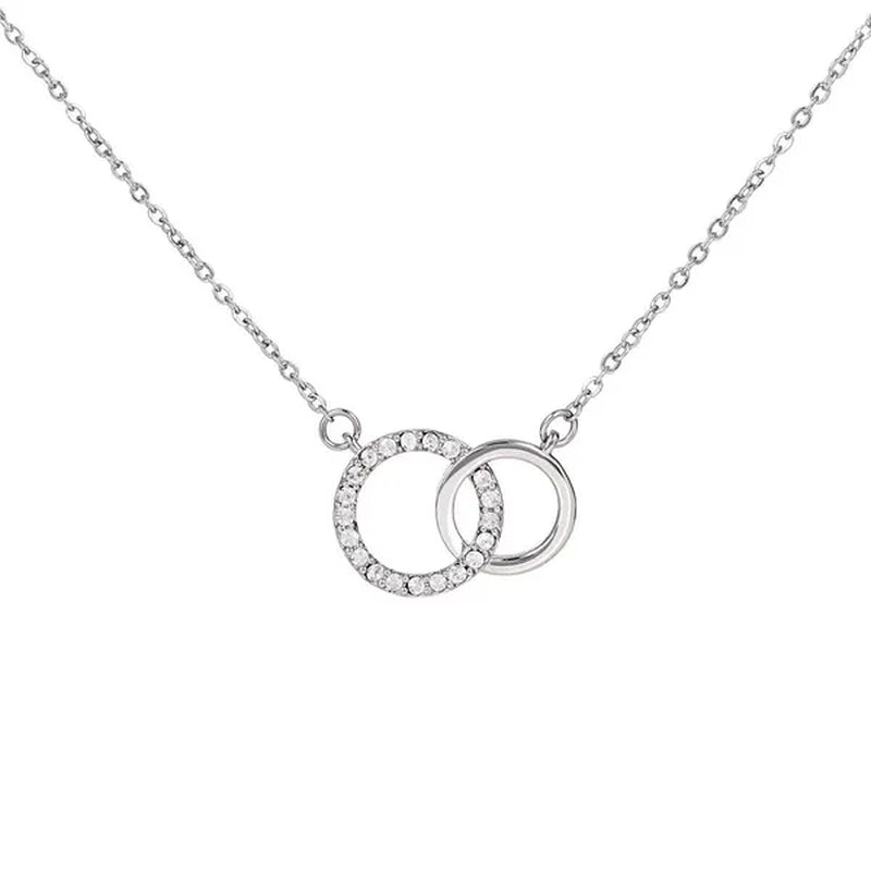 To My Boyfriend's Mom 925 Sterling Silver Cubic Zirconia Perfect Pair Necklace Message Card Gifts Boyfriend Mom Gifts