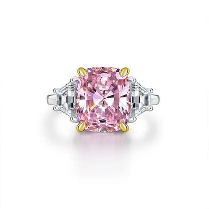 Radiant Cut Classic Sapphire Diamond White Ring Engagement Ring