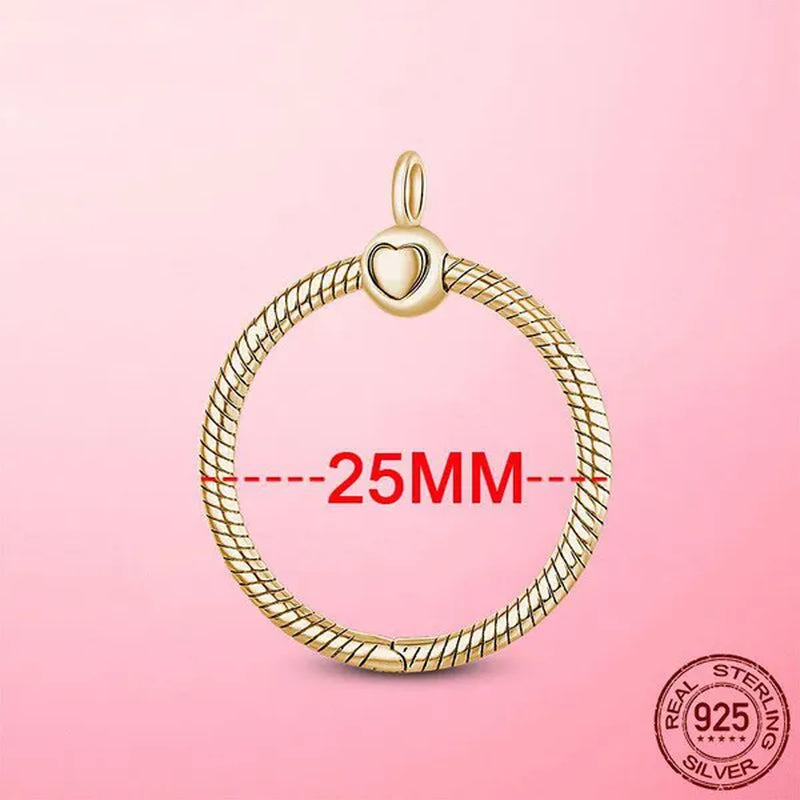 2023 Heart O Pendant 925 Sterling Silver O Pendant fit Original Cable Chain Pendant Necklace DIY Charm Beads Jewelry Anniversary Gift