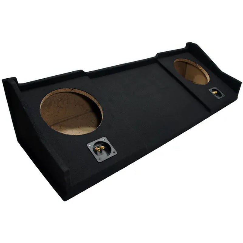Compatible with Dodge Ram Extended, Quad or Club Cab Truck 1998-2001 Dual 10" Subwoofer Sub Box Speaker Enclosure