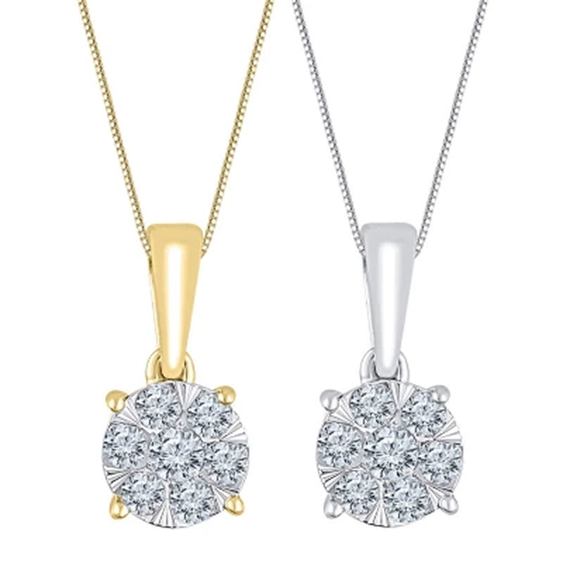 0.23 CT. T.W. Diamond Pendant in 14K Gold