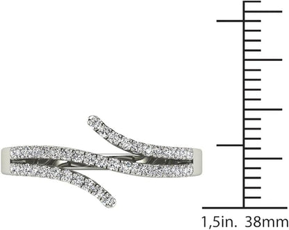 14K White Gold 1/5Ct. TDW Diamond Bypass Ring (H-I, I1-I2)