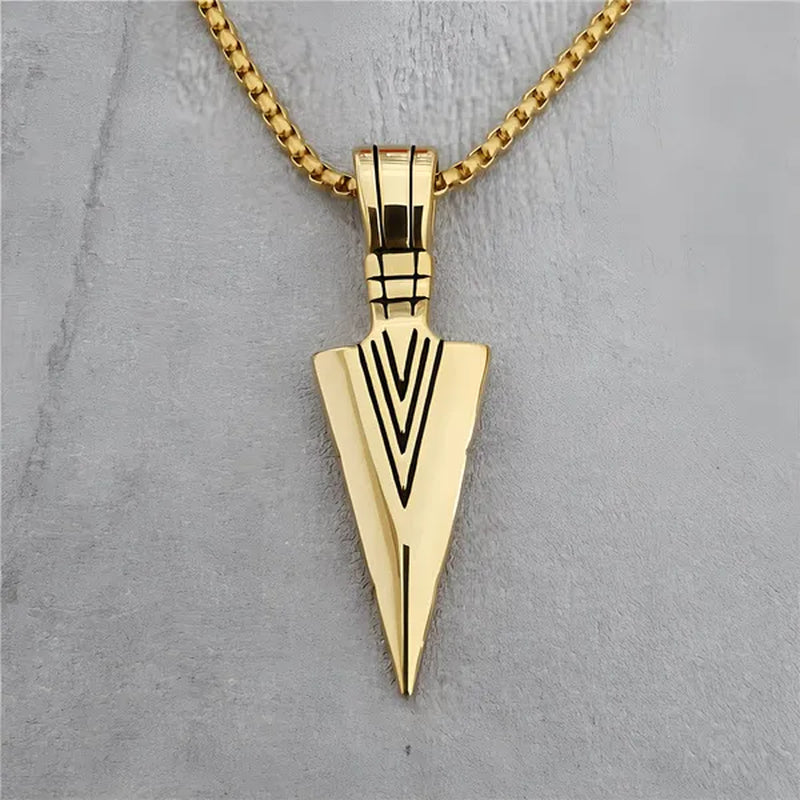 Long Chain Necklace Mens Alloy Necklaces Fashion Jewelry Gold Black Silver Color Pendant