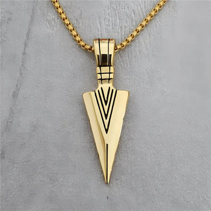 Long Chain Necklace Mens Alloy Necklaces Fashion Jewelry Gold Black Silver Color Pendant