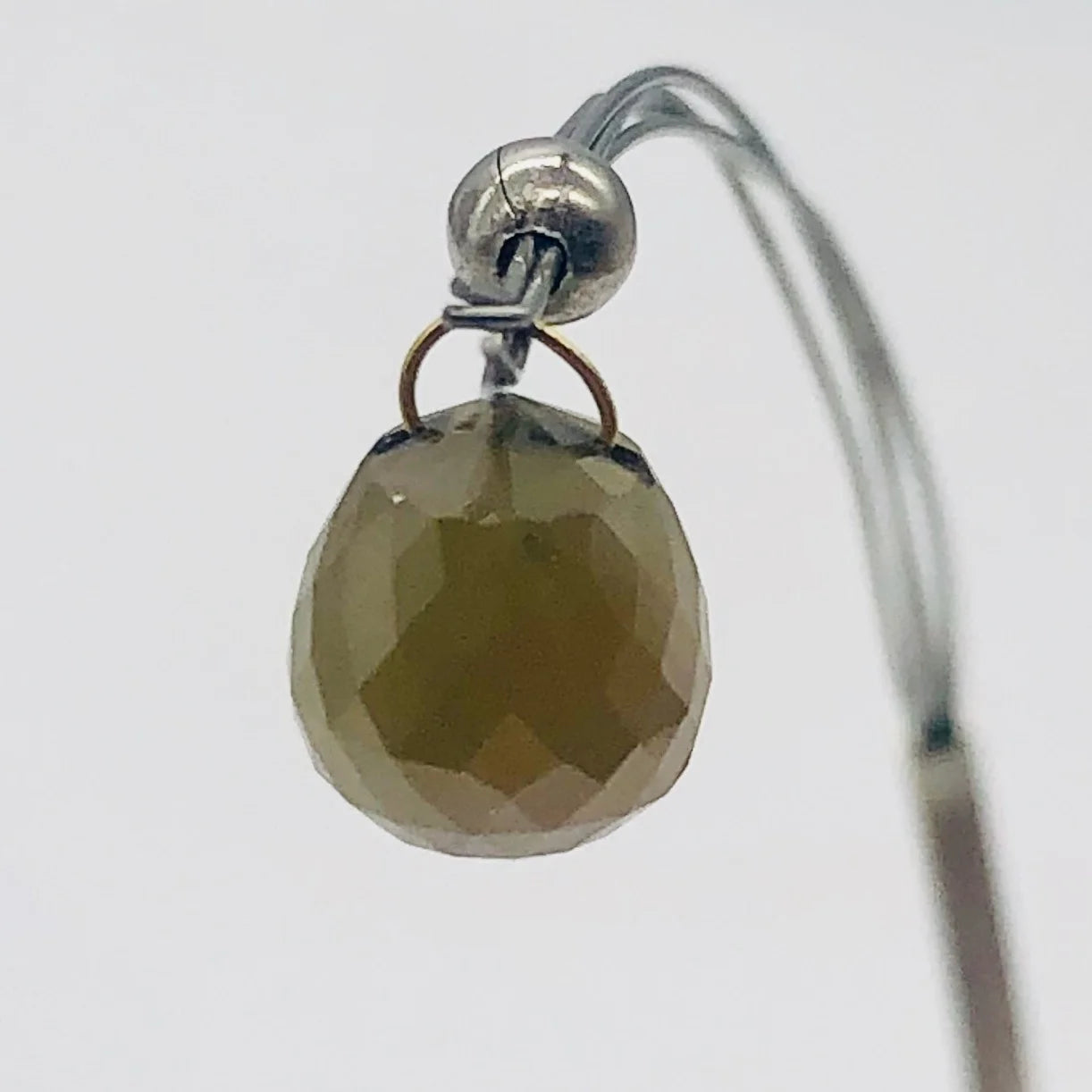 3.43Cts Bi-Color Diamond Briolette 18K Pendant | 8X7Mm |