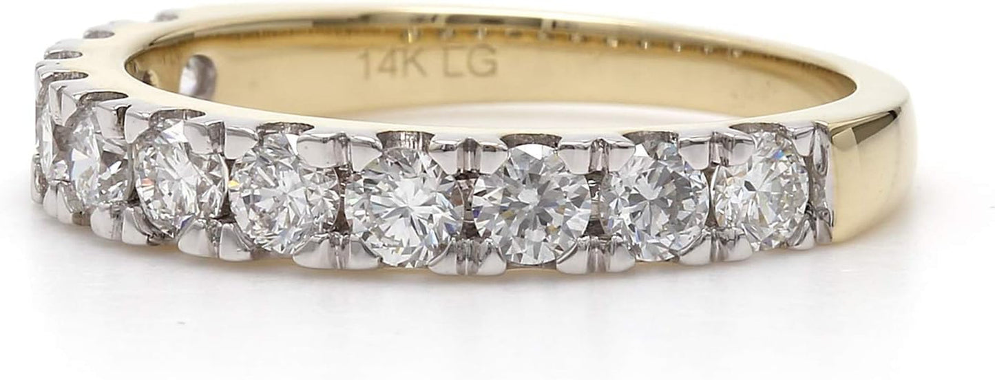 14K Yellow Gold Lab-Grown Diamond Wedding Ring Band (1.00 Cttw, F-G Color, VS-SI Clarity)